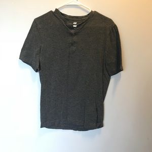 H&m three button Henley- grey
